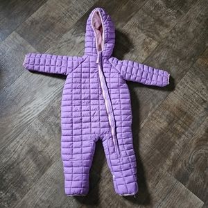 Purple infant quilted snow suit 24 months